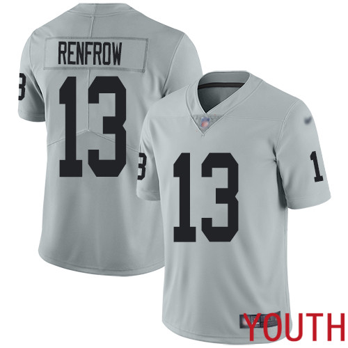 Oakland Raiders Limited Silver Youth Hunter Renfrow Jersey NFL Football 13 Inverted Legend Jersey